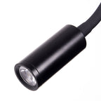 Verstelbare Cilinder Lezen Wandlamp Hedendaagse Silicoon en Metaal LED Zwart/Wit Wandlamp