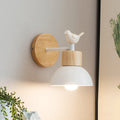 Noordse Style Wandlamp Koepel 1 Lamp Metaal & Hout Wandlamp met Vogel voor Kinderkamer