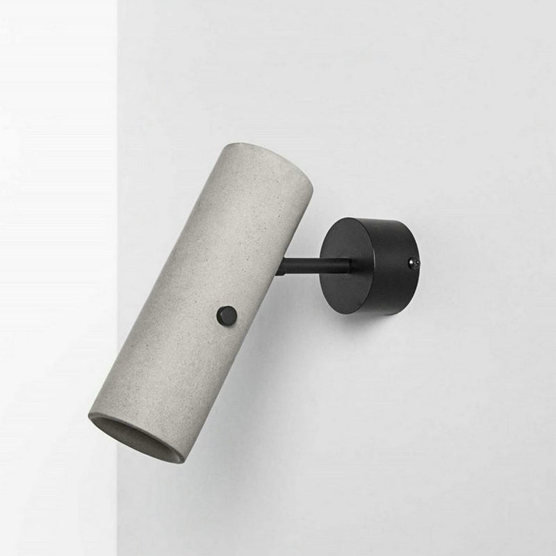 Tube Clothing Store Wandspot Cement Minimalistisch LED Wandlamp in Grijs met Draaibeugel