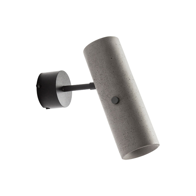 Tube Clothing Store Wandspot Cement Minimalistisch LED Wandlamp in Grijs met Draaibeugel