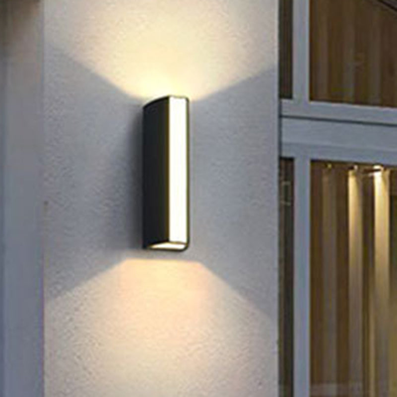 Zwarte Triangle Prism Wandlamp Moderne Metaal Klein/Middel/Groot LED Opbouw Wandlamp in Warm/Wit Licht