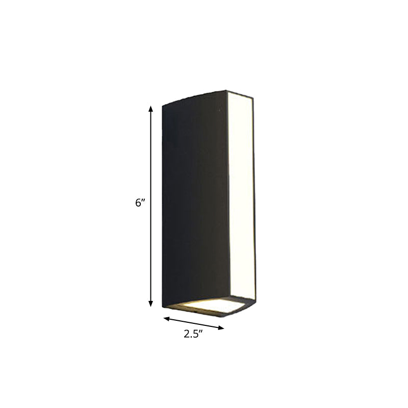 Zwarte Triangle Prism Wandlamp Moderne Metaal Klein/Middel/Groot LED Opbouw Wandlamp in Warm/Wit Licht