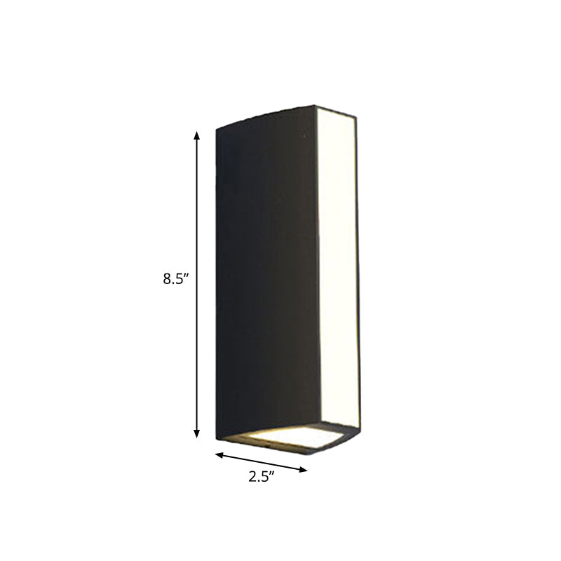 Zwarte Triangle Prism Wandlamp Moderne Metaal Klein/Middel/Groot LED Opbouw Wandlamp in Warm/Wit Licht