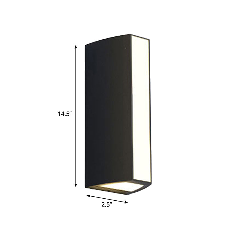 Zwarte Triangle Prism Wandlamp Moderne Metaal Klein/Middel/Groot LED Opbouw Wandlamp in Warm/Wit Licht