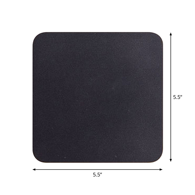 Ronde/Vierkante Inbouw Wandlamp Minimalistisch Aluminium Gang LED Wandlamp Licht in Zwart