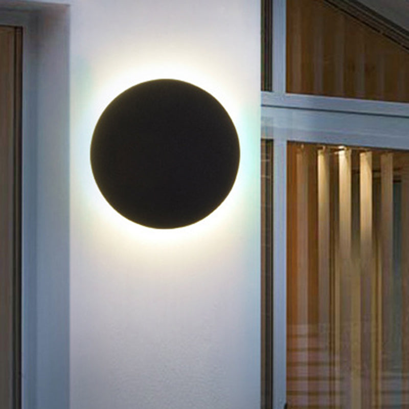 Ronde/Vierkante Inbouw Wandlamp Minimalistisch Aluminium Gang LED Wandlamp Licht in Zwart