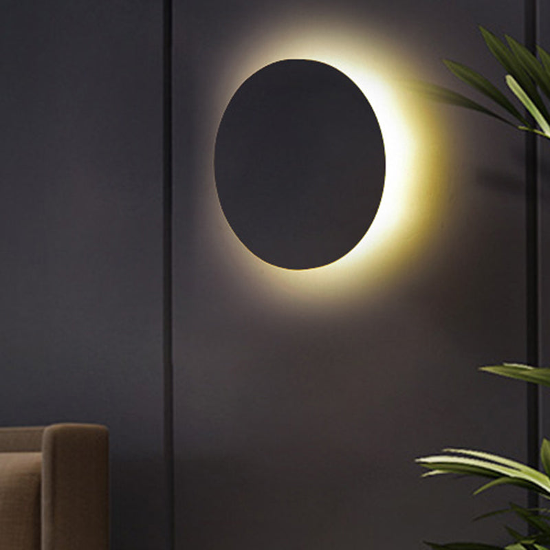 Ronde/Vierkante Inbouw Wandlamp Minimalistisch Aluminium Gang LED Wandlamp Licht in Zwart