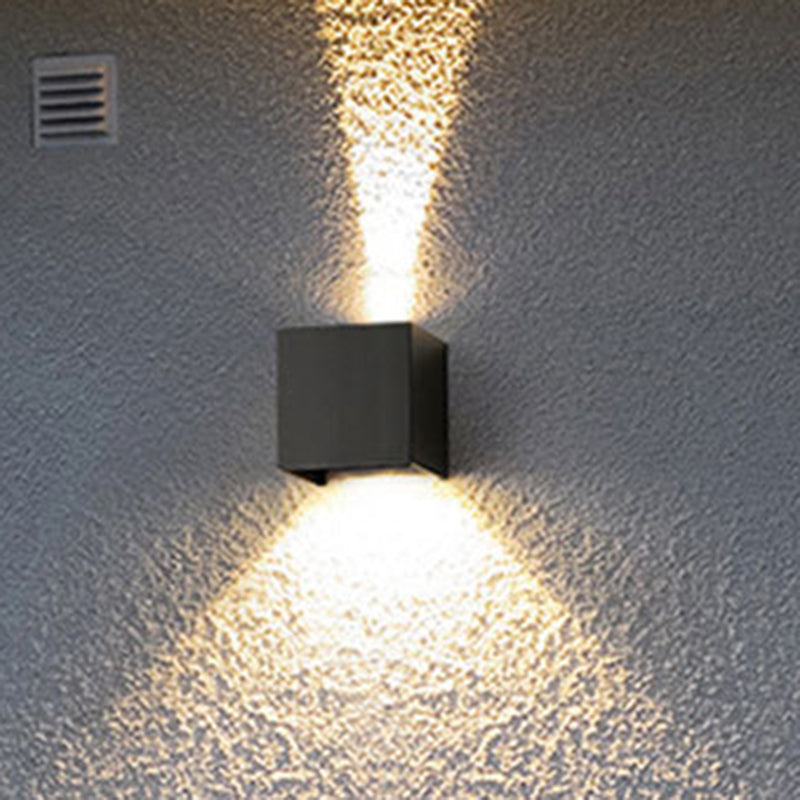 Cube/Driehoek/Cilinder Wandlamp Fixture Nordic Metaal Zwart Op en Neer LED Wandlamp voor Buiten