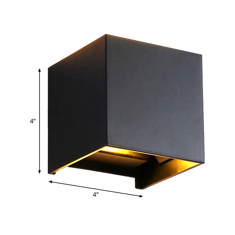 Cube/Driehoek/Cilinder Wandlamp Fixture Nordic Metaal Zwart Op en Neer LED Wandlamp voor Buiten