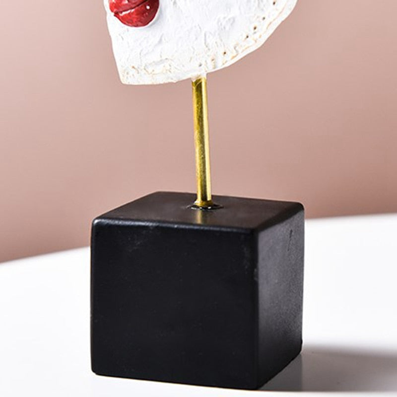 Abstract Pop Art Gezicht Thuis Sculptuur