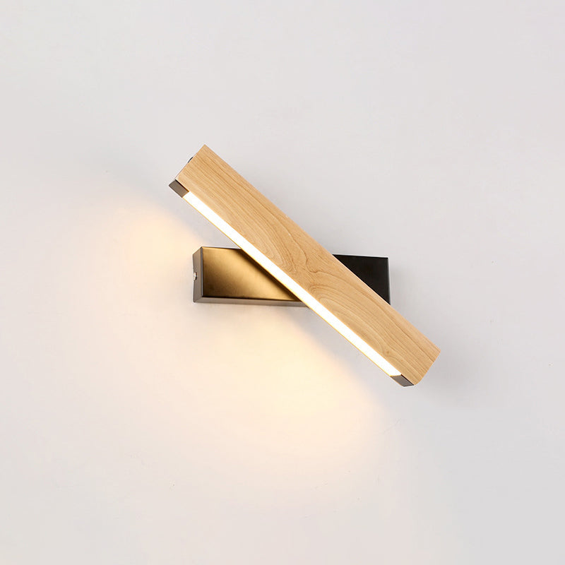 Lineaire Lees Wandlamp Moderne Houten Draaibare LED Slaapkamer Wandverlichting Armatuur