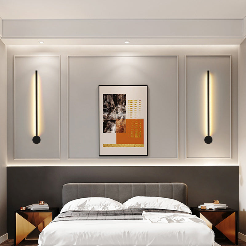 Slanke Tube Vormige Wandlamp Hedendaags Metaal Woonkamer LED Wandverlichting