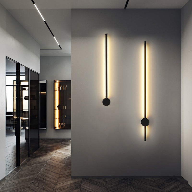 Slanke Tube Vormige Wandlamp Hedendaags Metaal Woonkamer LED Wandverlichting
