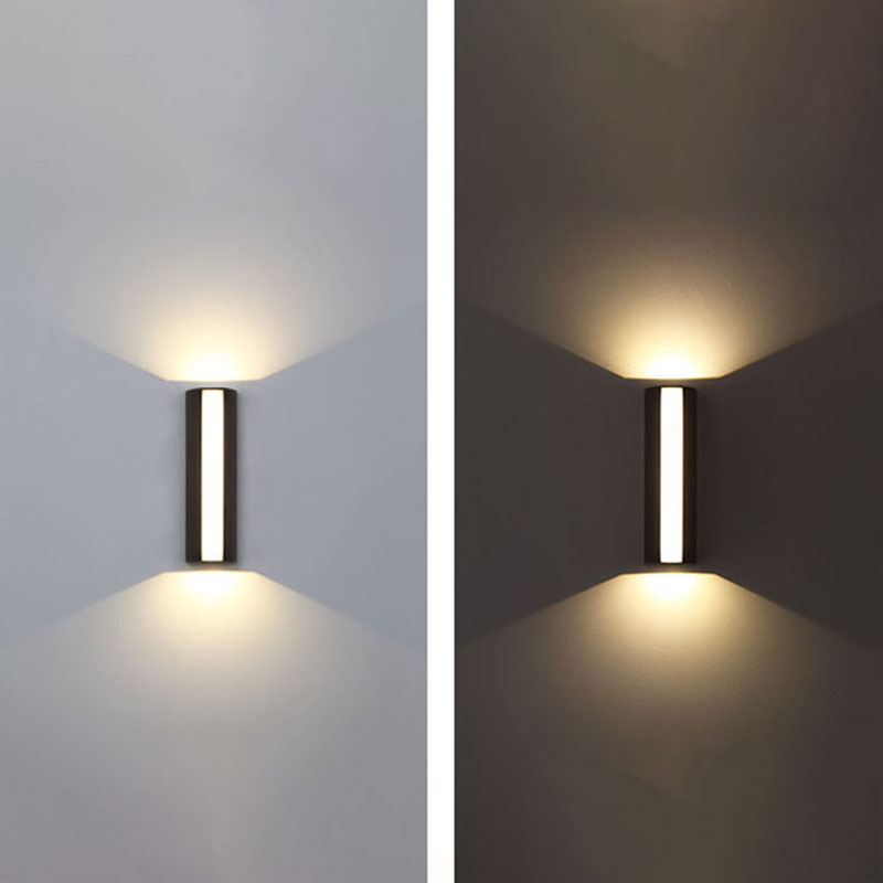 Trapeziumvormige Wandlamp Licht Minimalistisch Metaal Binnenplaats LED Wandmontage Verlichting in Zwart