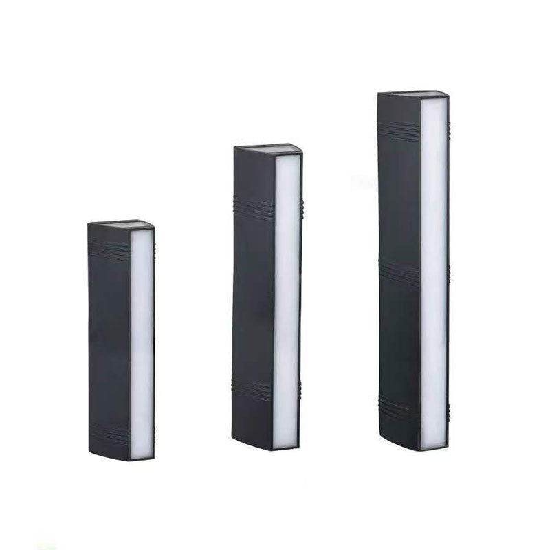 Trapeziumvormige Wandlamp Licht Minimalistisch Metaal Binnenplaats LED Wandmontage Verlichting in Zwart