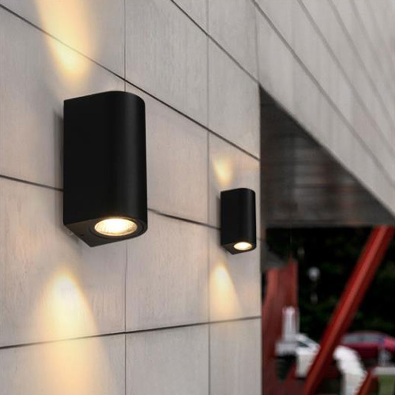 Geometrische Acrylic Wand Sconces Licht Minimalistisch Zwart LED Wandmontage Verlichting voor Buiten