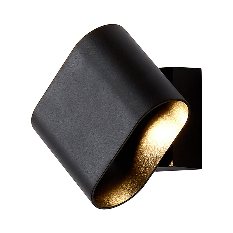Ronde Rand Cuboid Wandlamp Eenvoudige Metaal LED Zwart/Grijs/Wit Wandmontage Lamp voor Gang