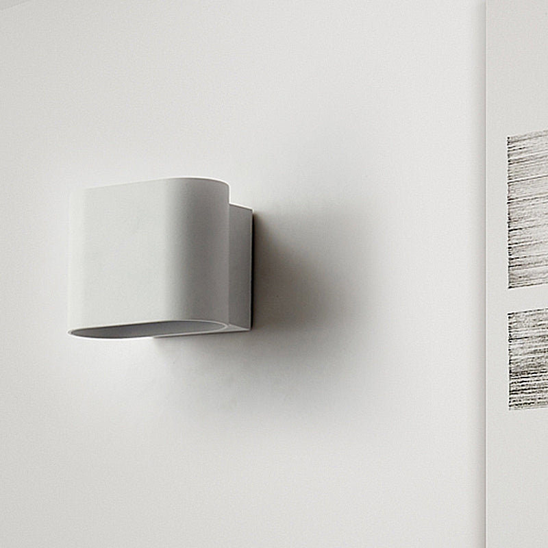 Ronde Rand Cuboid Wandlamp Eenvoudige Metaal LED Zwart/Grijs/Wit Wandmontage Lamp voor Gang