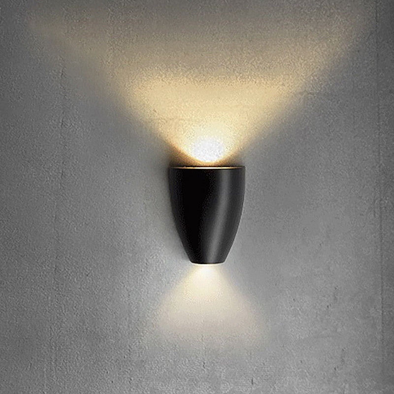 Bullet Vorm Wandlamp Modern Metaal Zwart/Grijs/Wit LED Op en Neer Wandlamp voor Trap