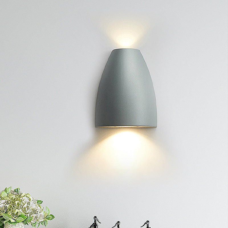 Bullet Vorm Wandlamp Modern Metaal Zwart/Grijs/Wit LED Op en Neer Wandlamp voor Trap