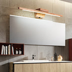 Slim Houten Vanity Wandlamp Modernistische Led Beige Wandgemonteerde Verlichtingsarmatuur in Wit/Warm Licht