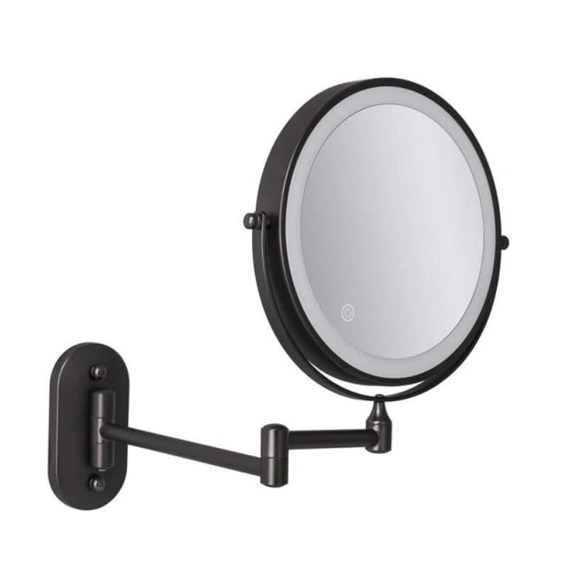 Troscana | Zwarte LED Oplaadbare Makeup Spiegel – 3-Kleur Licht