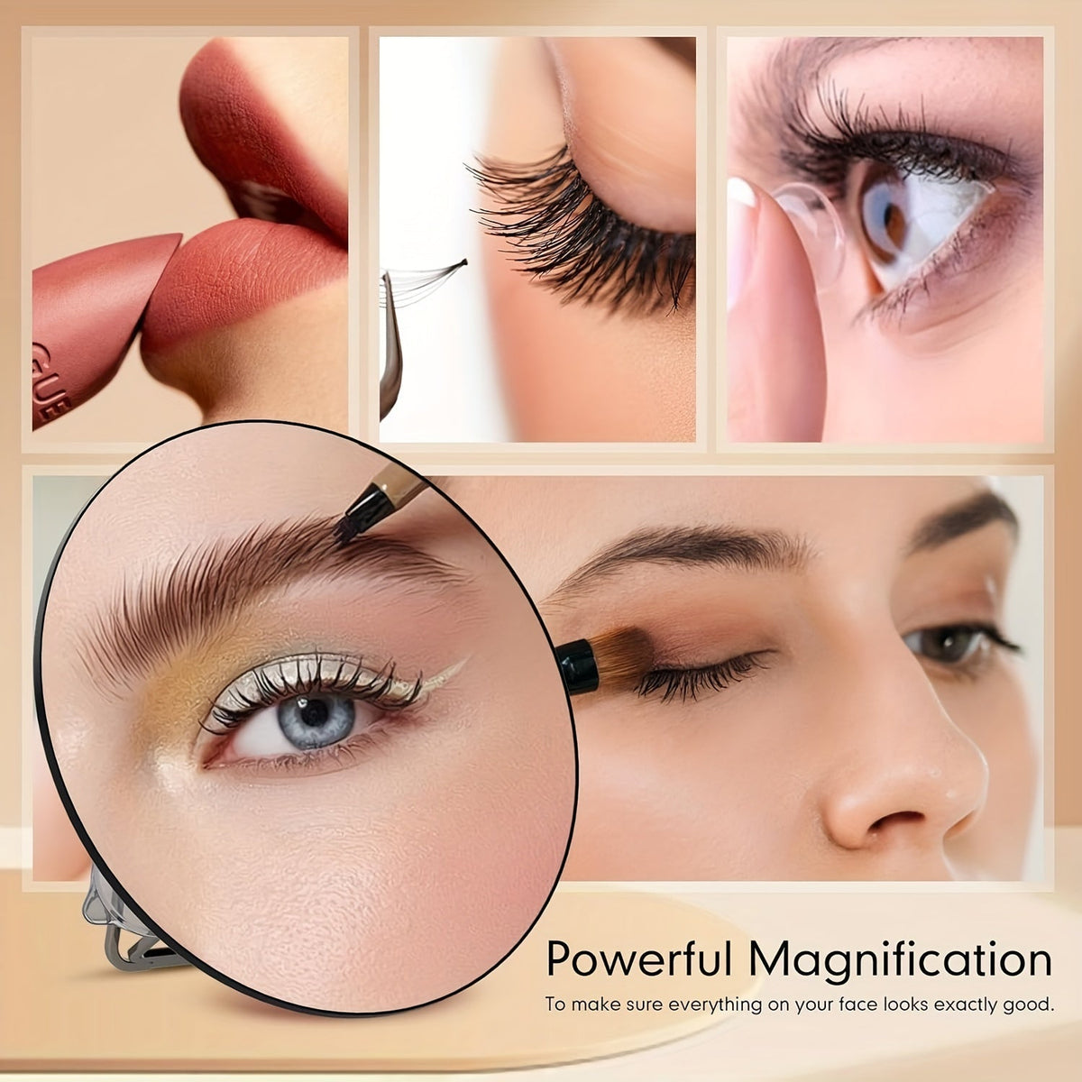 PrecisionGlow – Draagbare Make-up Spiegel met Vergroting Troscana