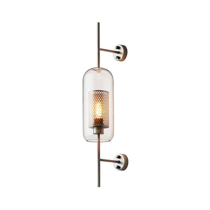 heldere glazen geometrische wandlamp eenvoud enkele-bol gang wandlicht armatuur