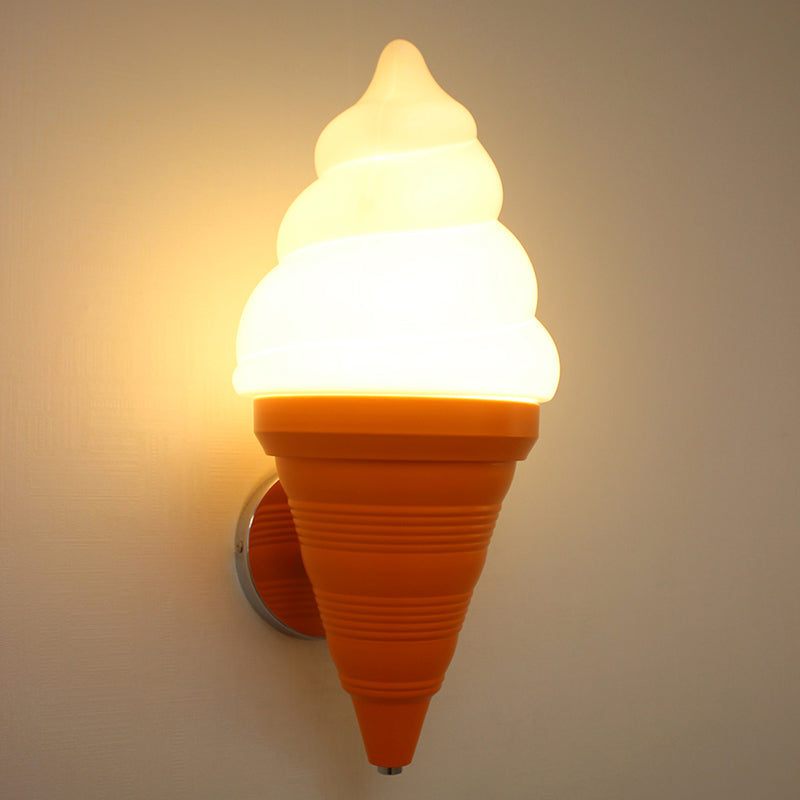 Kinder IJsje Vormige Wandlamp Armatuur Plastic Slaapkamer LED Wand Lamp Sconces
