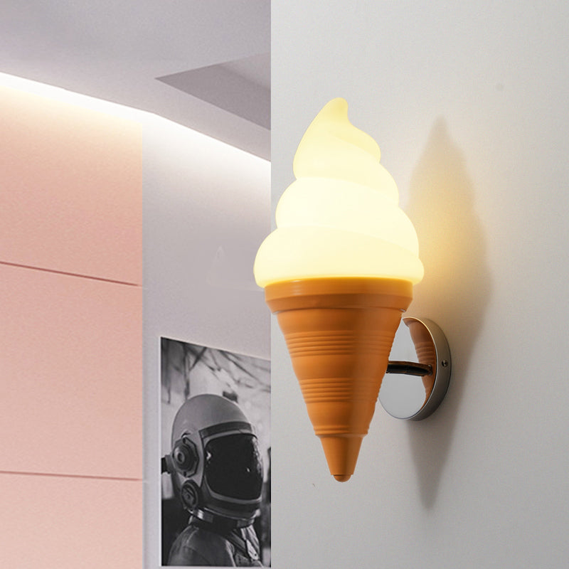 Kinder IJsje Vormige Wandlamp Armatuur Plastic Slaapkamer LED Wand Lamp Sconces