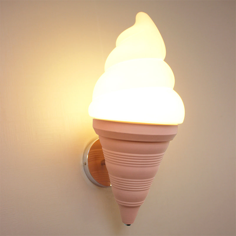 Kinder IJsje Vormige Wandlamp Armatuur Plastic Slaapkamer LED Wand Lamp Sconces