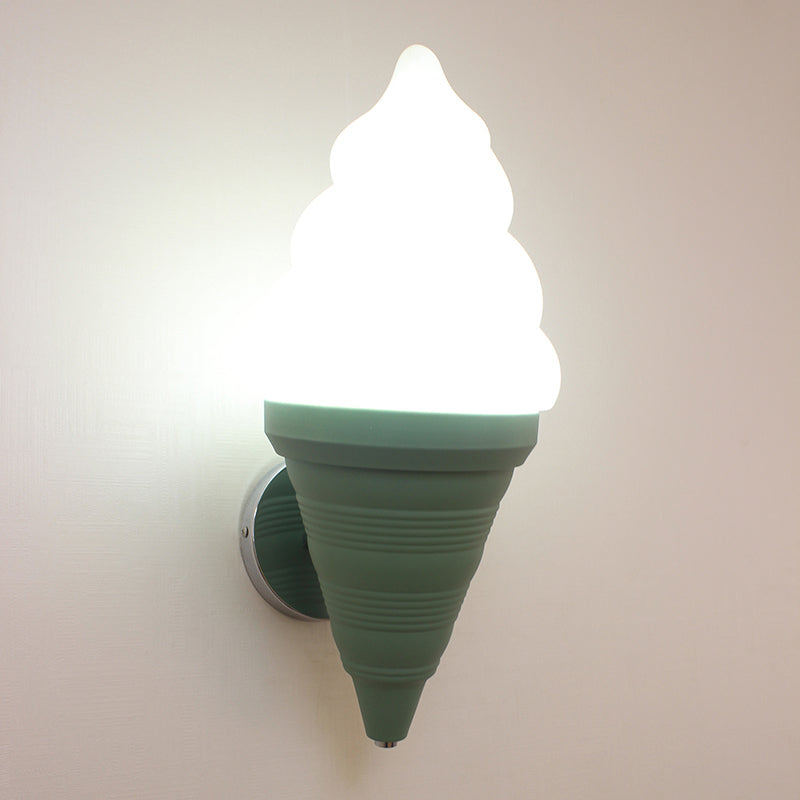 Kinder IJsje Vormige Wandlamp Armatuur Plastic Slaapkamer LED Wand Lamp Sconces