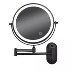Troscana | Zwarte LED Oplaadbare Makeup Spiegel – 3-Kleur Licht