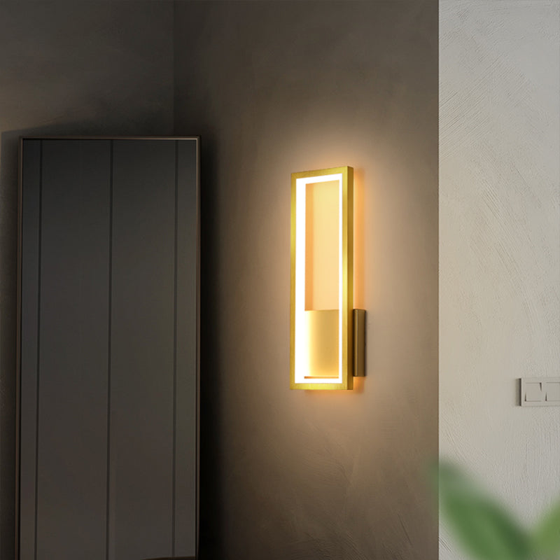 Minimalisme Rechthoekige Wandlamp Verlichting Metaal Entree LED Wandmontage Lichtarmatuur