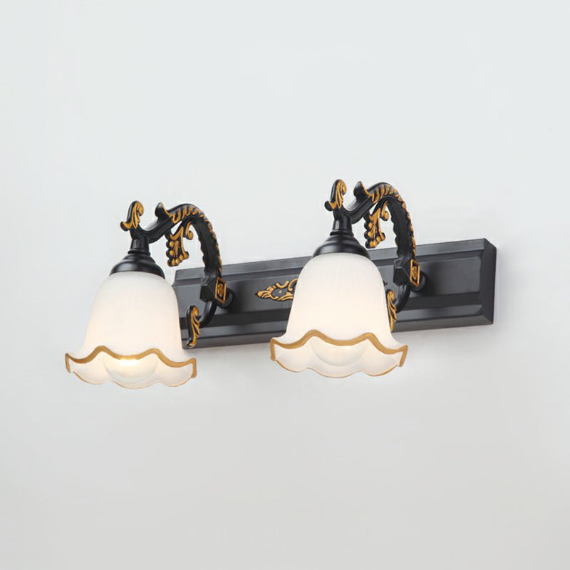 Bloemen Badkamer Wandverlichting Vintage Stijl Opale Glazen Wandlamp Verlichting