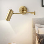Tubenvormige Nachttafellamp Wandmontage Lezen Lamp Metaal 1 Gloeilamp Postmodern Wandlicht met Uittrekbare Arm
