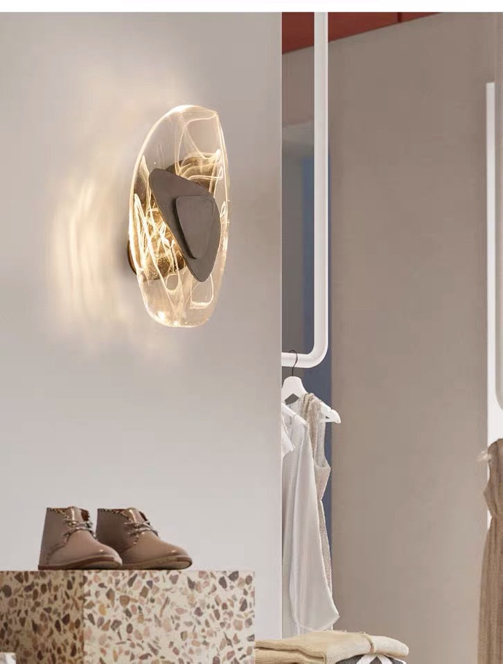 Moderne Nordic Wandlamp 1 Licht Glazen Muurbevestiging Verlichting Luxe Wandlamp voor Slaapkamer