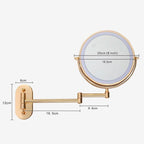 Gouden Oplaadbare LED Make-up Vergrotende Spiegel