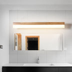 Moderne Badkamer Wandverlichting Houten LED Vanity Verlichtingsarmaturen in Acrylaat Schatten