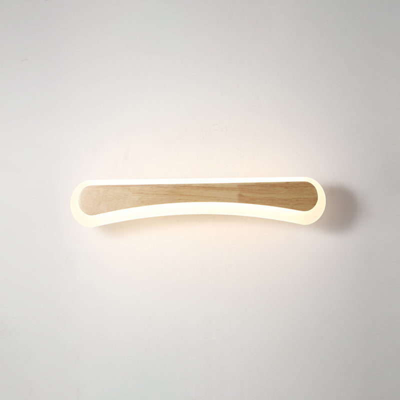 Moderne Badkamer Wandverlichting Houten LED Vanity Verlichtingsarmaturen in Acrylaat Schatten