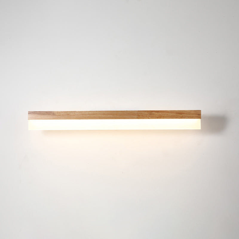 Moderne Badkamer Wandverlichting Houten LED Vanity Verlichtingsarmaturen in Acrylaat Schatten