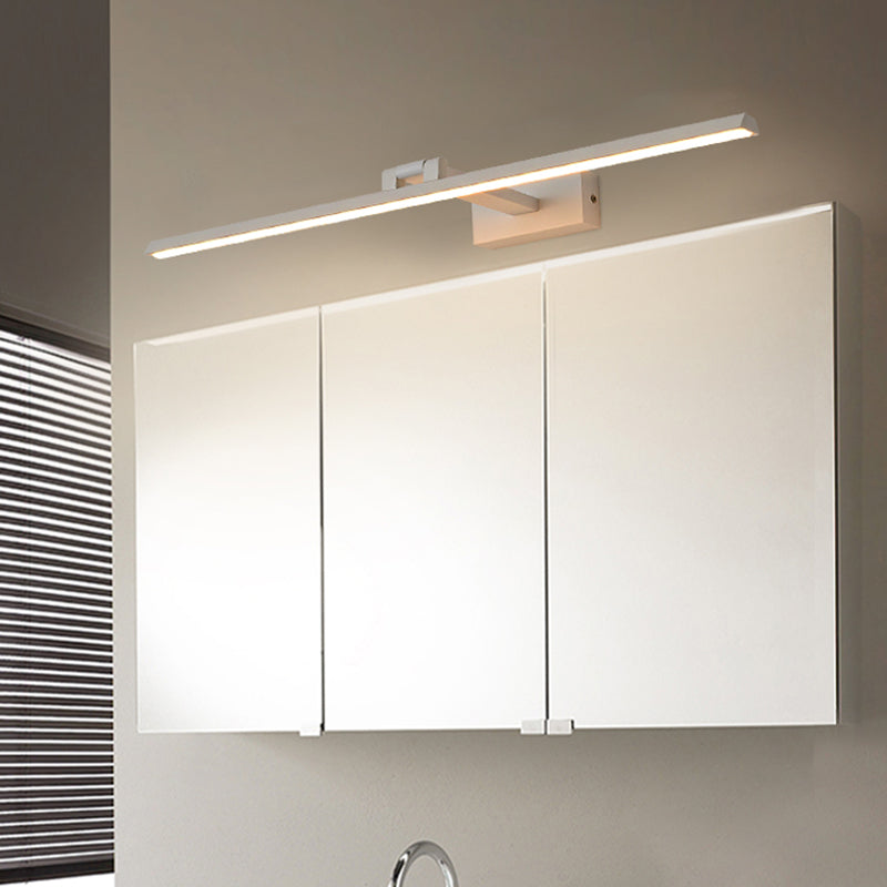 Lineaire LED Vanity Verlichtingsarmaturen Moderne Minimalistische Stijl Metalen Enkele Vanity Verlichting