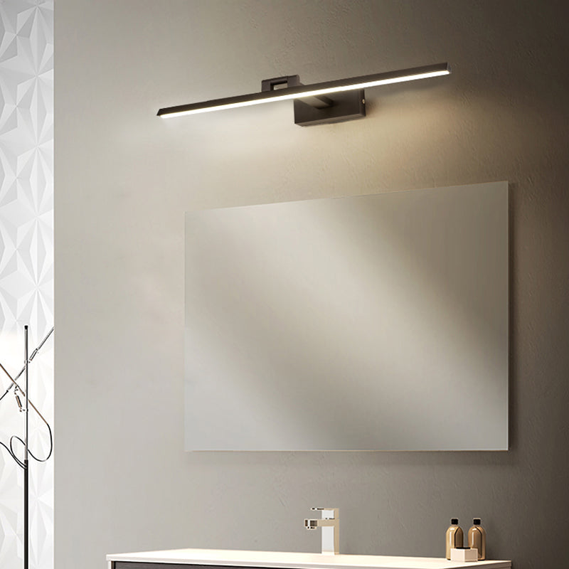 Lineaire LED Vanity Verlichtingsarmaturen Moderne Minimalistische Stijl Metalen Enkele Vanity Verlichting