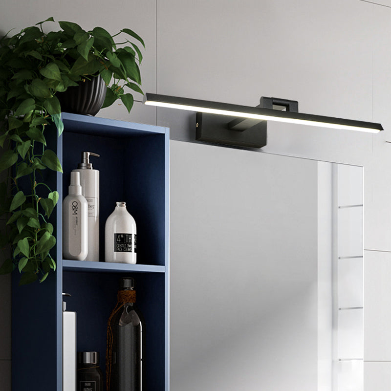 Lineaire LED Vanity Verlichtingsarmaturen Moderne Minimalistische Stijl Metalen Enkele Vanity Verlichting