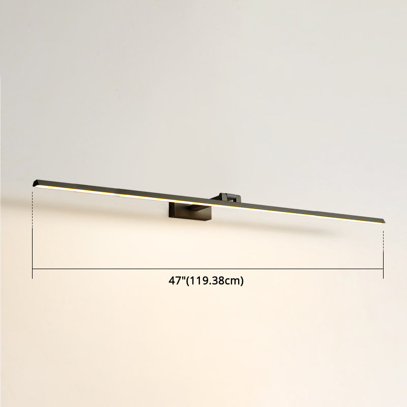 Lineaire LED Vanity Verlichtingsarmaturen Moderne Minimalistische Stijl Metalen Enkele Vanity Verlichting