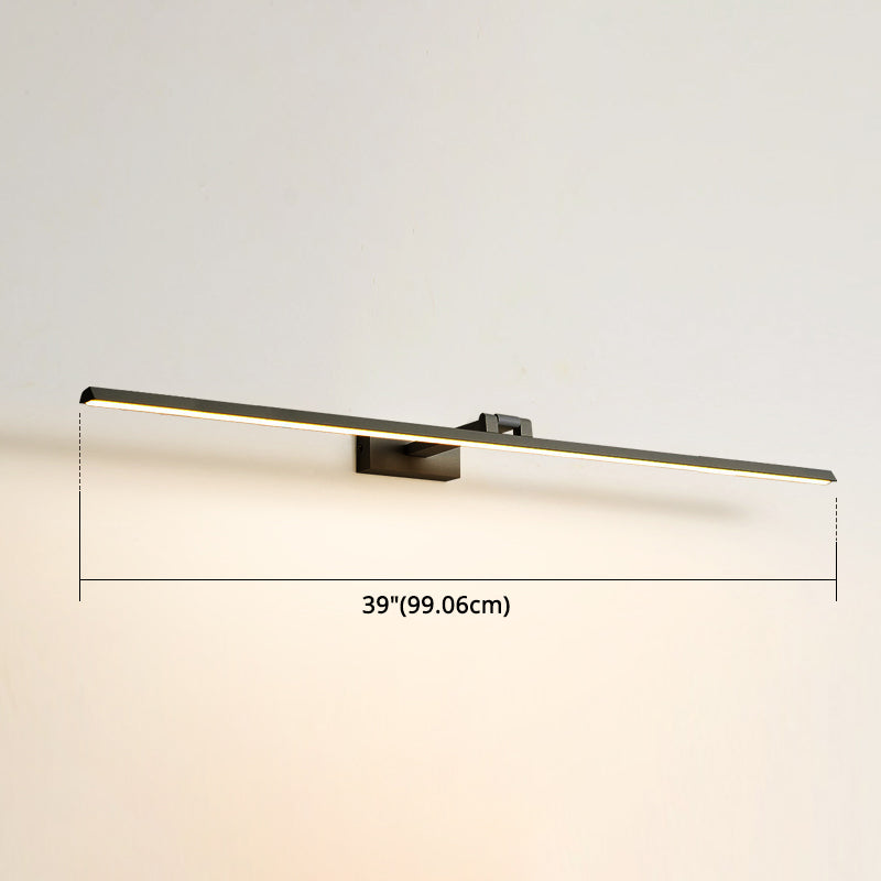 Lineaire LED Vanity Verlichtingsarmaturen Moderne Minimalistische Stijl Metalen Enkele Vanity Verlichting