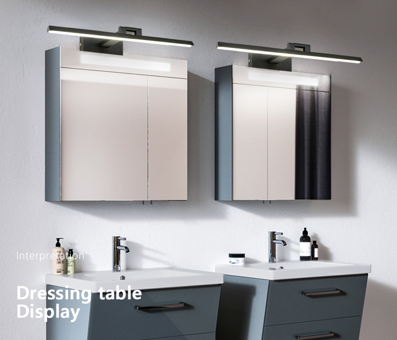 Lineaire LED Vanity Verlichtingsarmaturen Moderne Minimalistische Stijl Metalen Enkele Vanity Verlichting