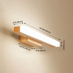 Rechthoekige Vanity Wandlamp Nordic Minimalistische Stijl Houten Enkele Vanity Lamp