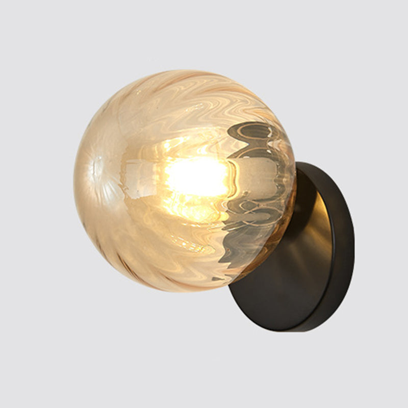 Moderne Simpliciteit Wandlamp 1 Licht Metaal Wandlamp met Glazen Bal Schaduw
