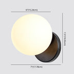 Moderne Simpliciteit Wandlamp 1 Licht Metaal Wandlamp met Glazen Bal Schaduw